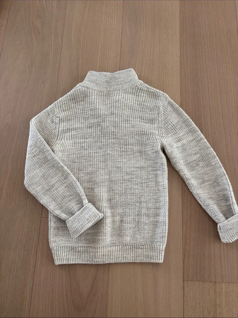 H&M Kids Cream Half-Zip Knit Sweater